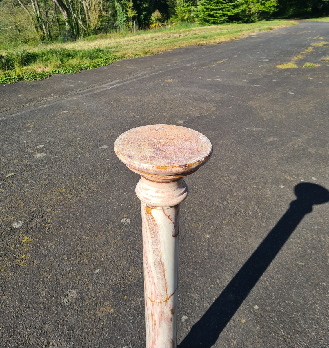 Selette ou colonne en marbre XIXeme -photo-2