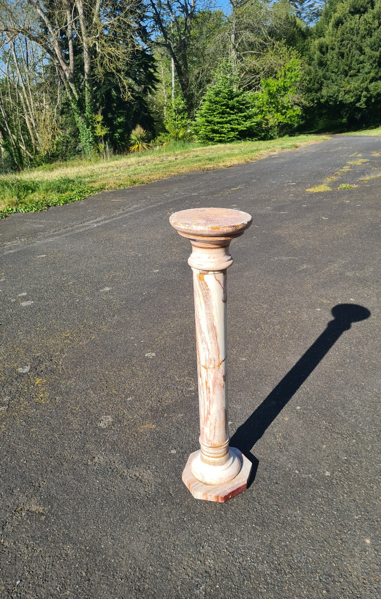 Selette ou colonne en marbre XIXeme -photo-3