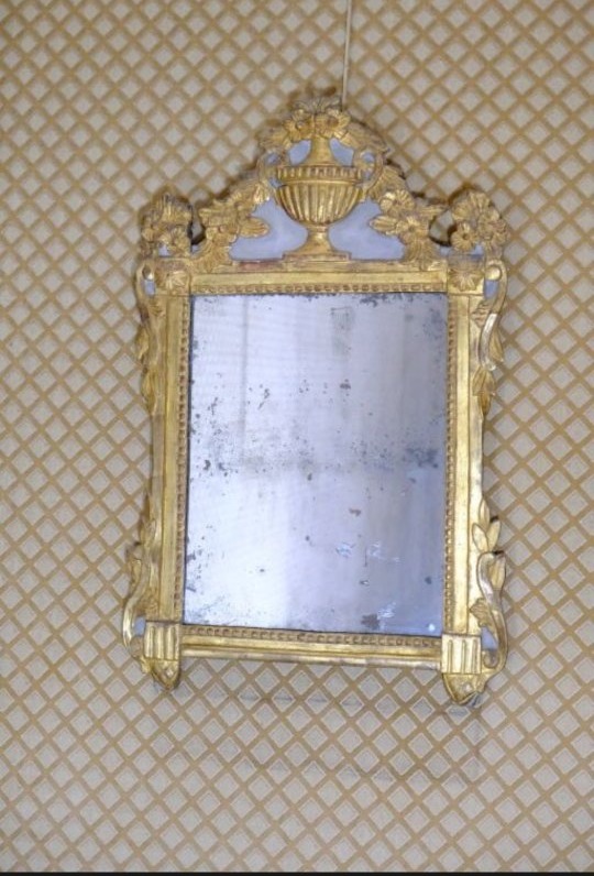 Glace Louis XVI en bois doré -photo-2