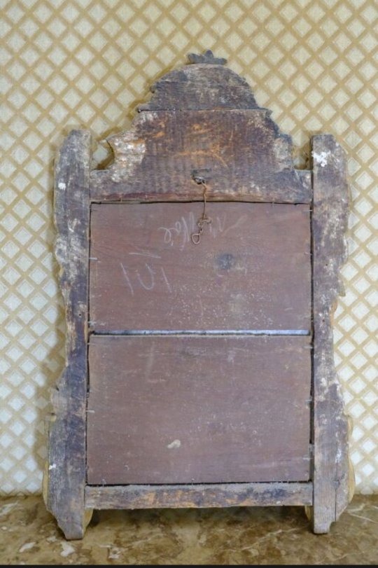 Glace Louis XVI en bois doré -photo-3