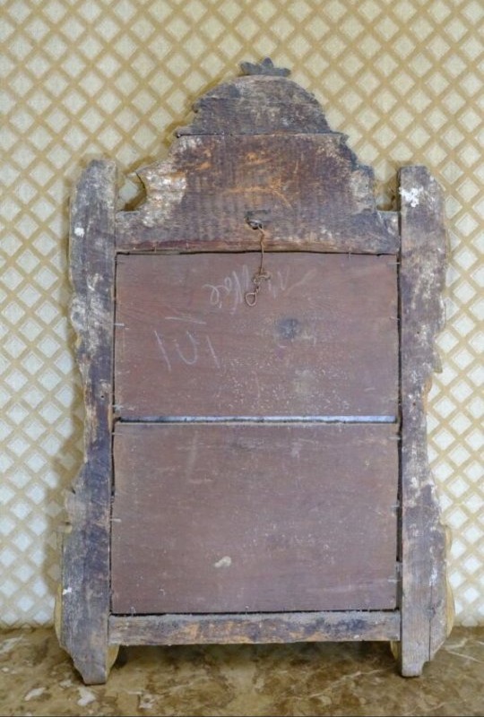 Glace Louis XVI en bois doré -photo-4