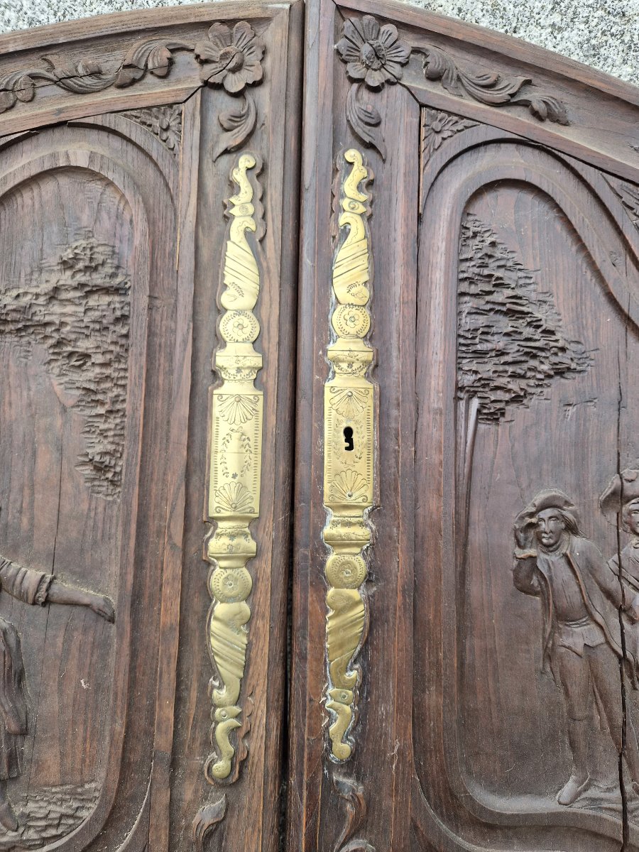Paires de portes XVIIIème - mobilier breton-photo-2