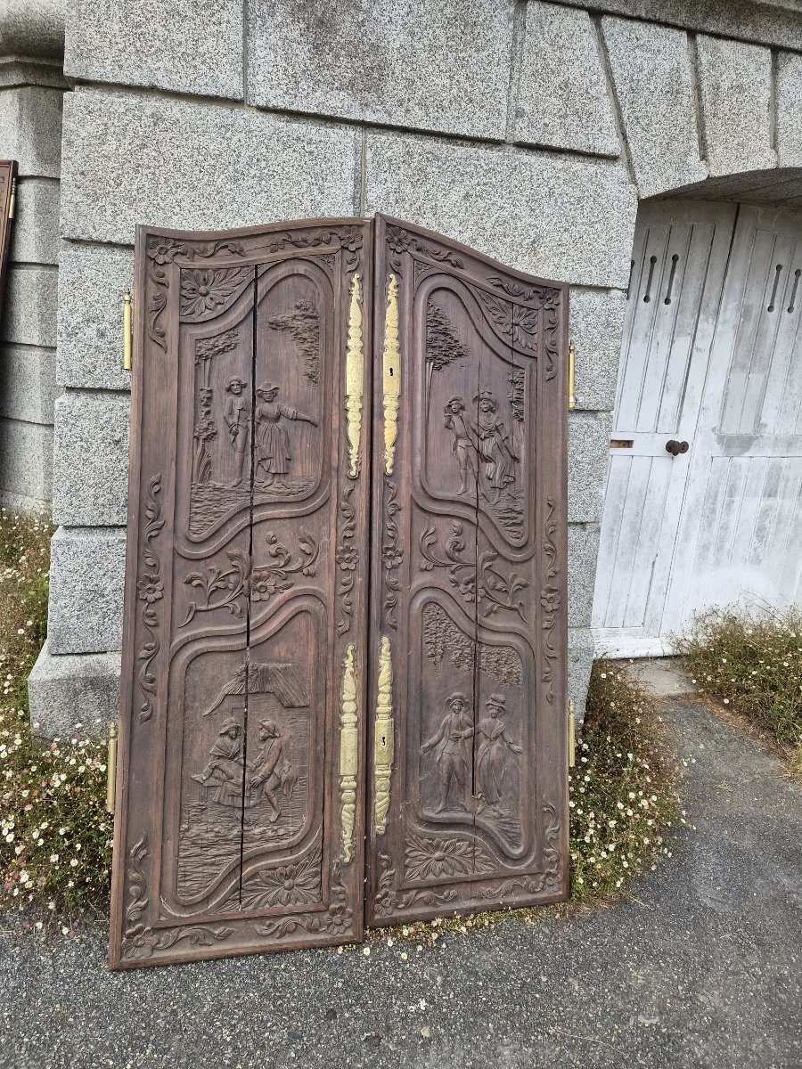 Paires de portes XVIIIème - mobilier breton