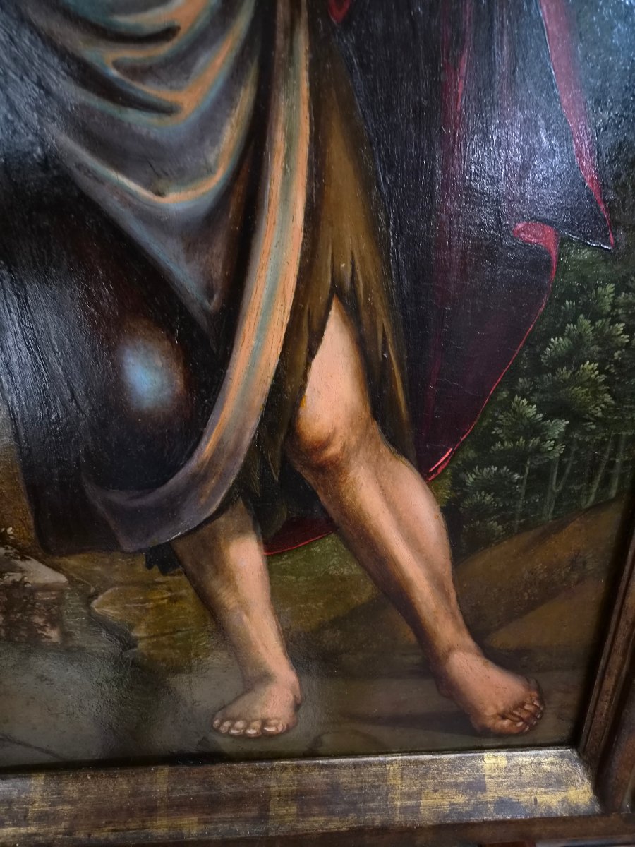 Juan Soreda (active In Castile From 1506 To 1537). – Saint John The Baptist. Original Panel-photo-2