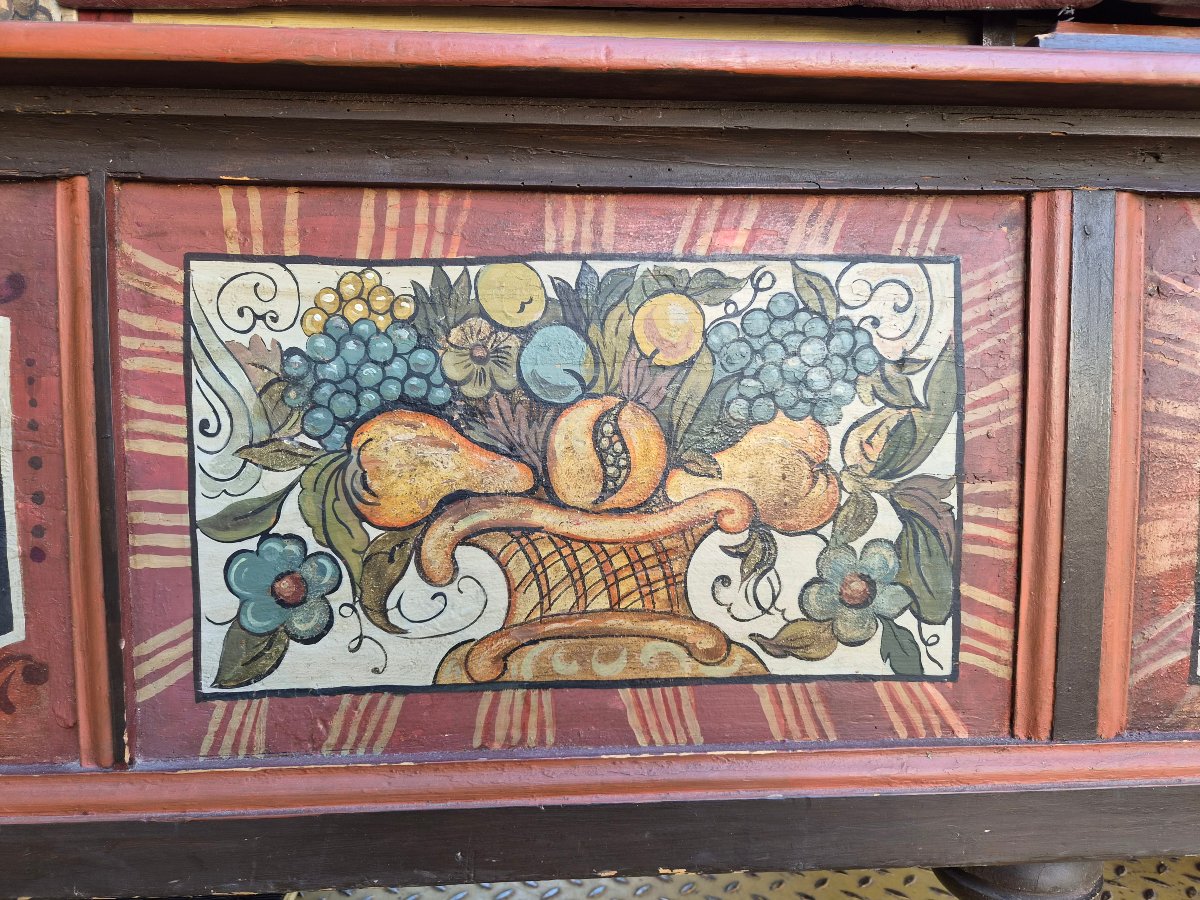 41 Late 18th-century Tyrolean Painted Wood Armoire.-photo-3