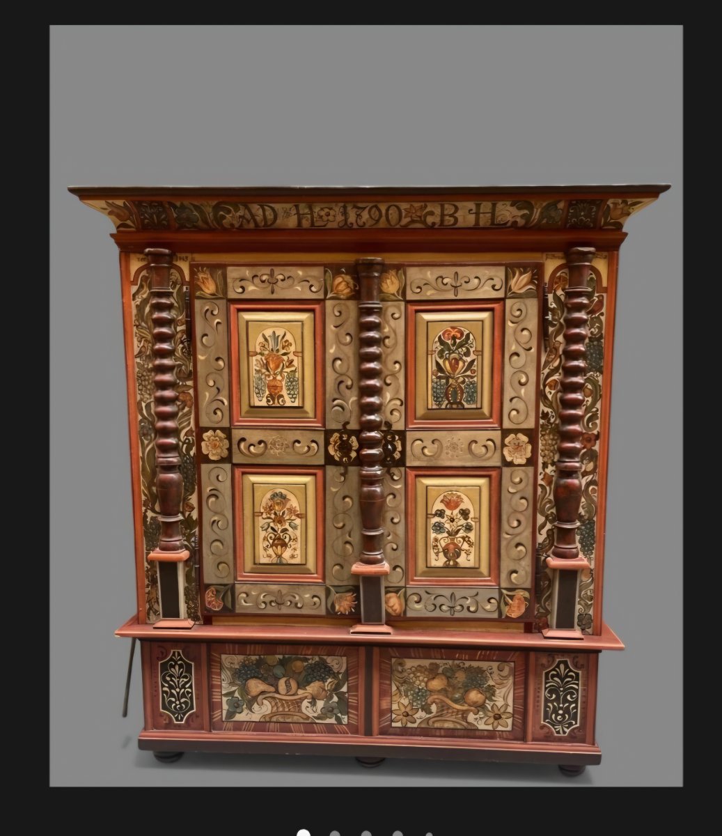  41 Late 18th-century Tyrolean Painted Wood Armoire.