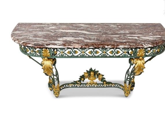 Wrought-iron Console Table, Second Half Of The 19th Century -photo-2
