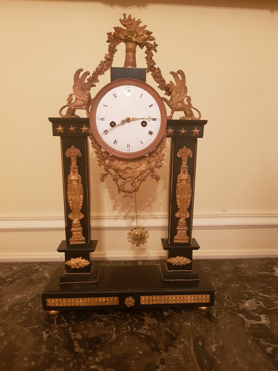 Portico Clock, Empire Period, 1812