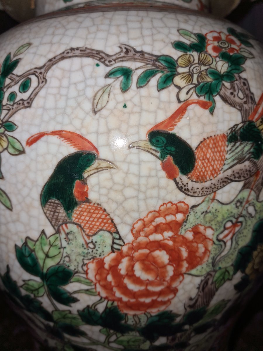Potiche Mounted Lamp - Porcelain And Enamels From The Green Family - China XIXth.-photo-3