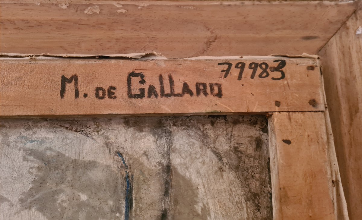 Michel De Gallard (1921-2007) , 100 X 81 Cm , -photo-1