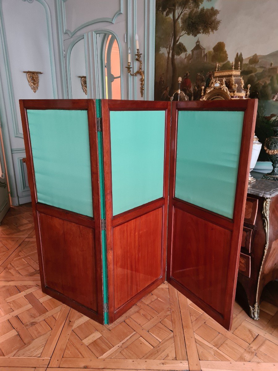 Elegant Mahogany Screen From The End Of The Eighteenth Or Beginning Of The XIXth-photo-2