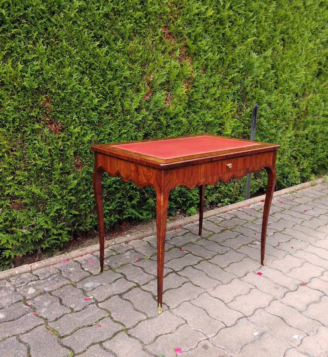 Table Volante Rectangulaire Formant Petit Bureau Plat , Milieu XVIII, époque Louis XV. -photo-2