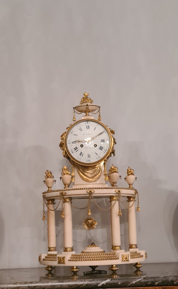 Large Portico Clock Louis XVI Period, Circa 1785-photo-1