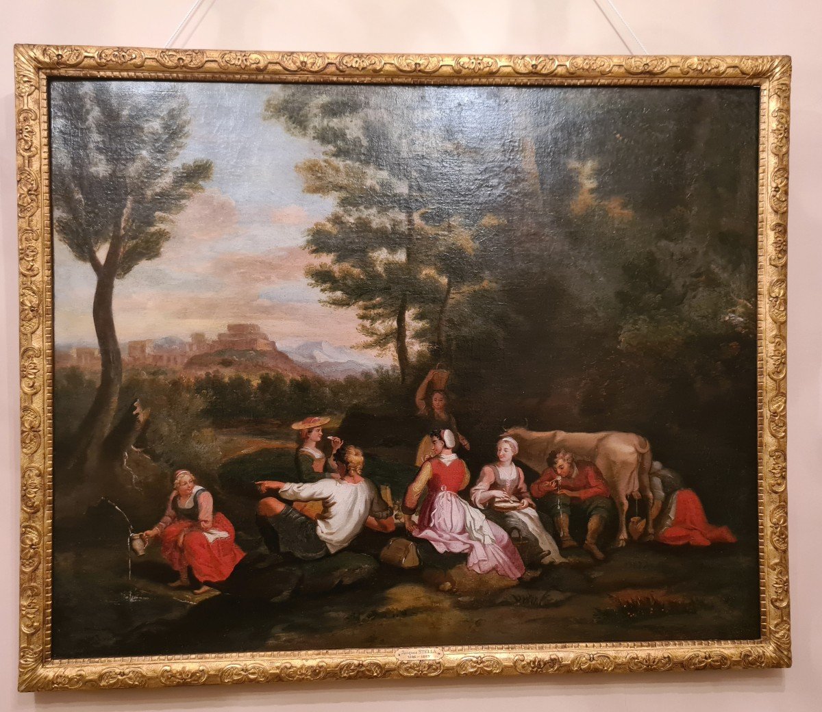 Paire de toiles,  École FranÇaise Du XVIIIe Siècle, d'Après Jacques Stella, Vers 1750. 80x100cm-photo-4