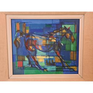 Jean Chevolleau (1924-1996) - Circus Horse - Hst Signed Lower Left