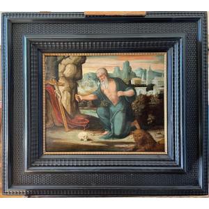Workshop Of Maerten De Vos (1532-1603) - Saint Jerome The Penitent - Flemish School - Late 16th Century
