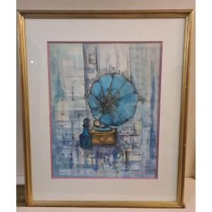 Tony AGOSTINI (1916-1990), Aquarelle signée en bas a droite , 42x34cm