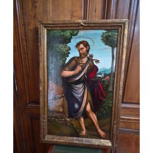 Juan Soreda (active In Castile From 1506 To 1537). – Saint John The Baptist. Original Panel