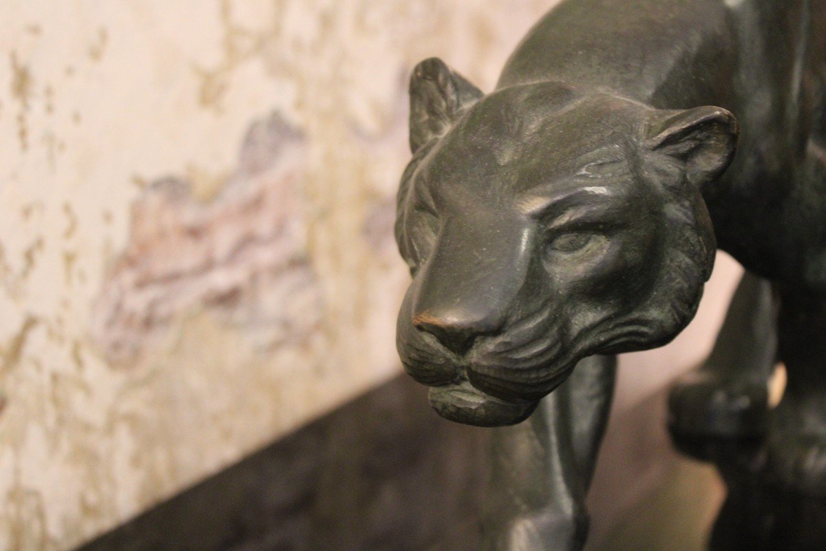 Bronze Panther By Alexandre Ouline-photo-1