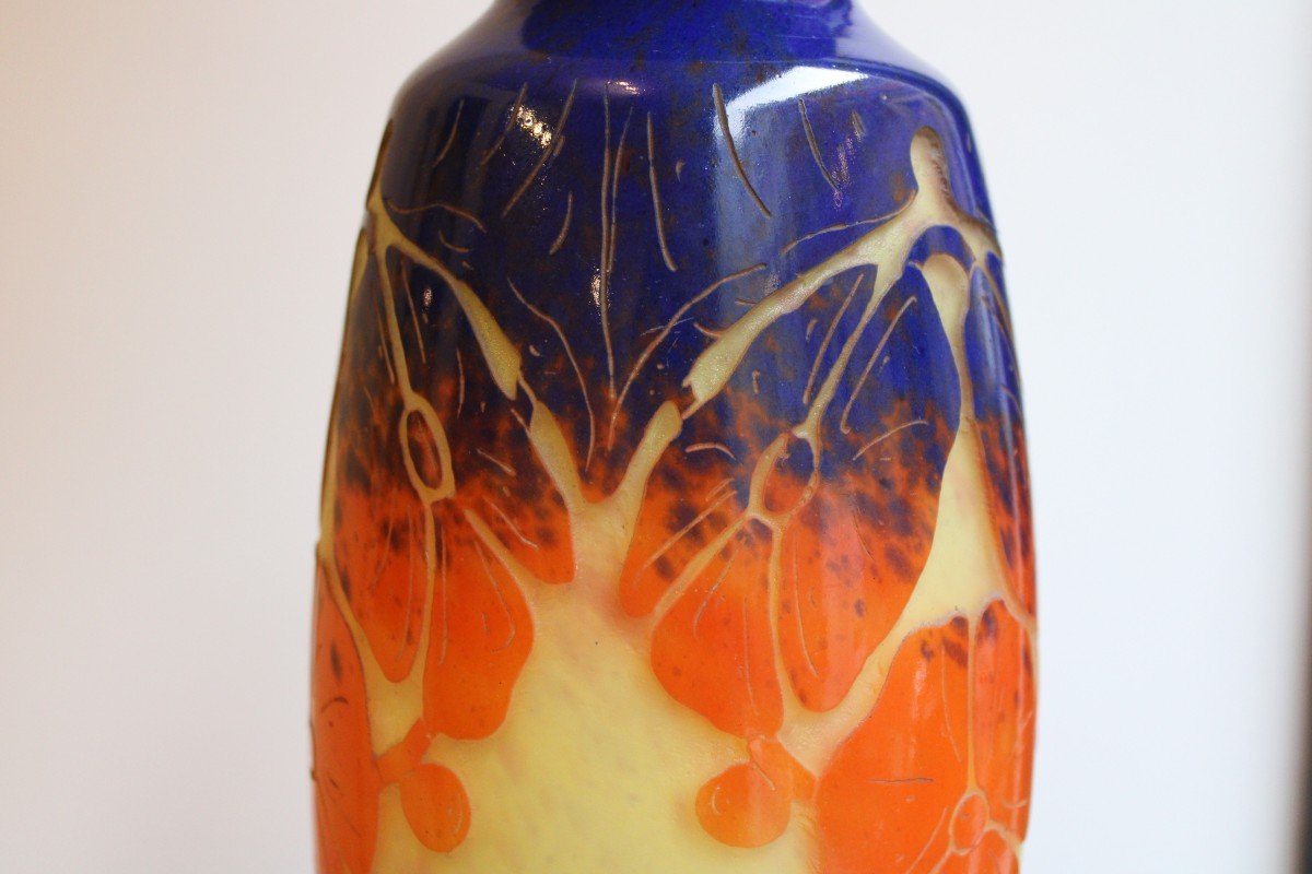 Vase En Pâte De Verre, Schneider Le Verre Français-photo-3