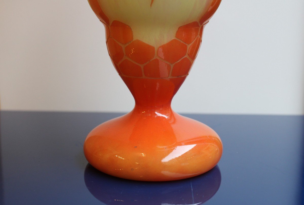 Vase En Pâte De Verre, Schneider Le Verre Français-photo-5