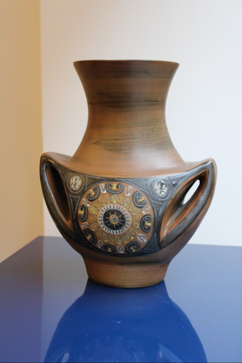 Vase En Céramique Par Jean De Lespinasse-photo-1