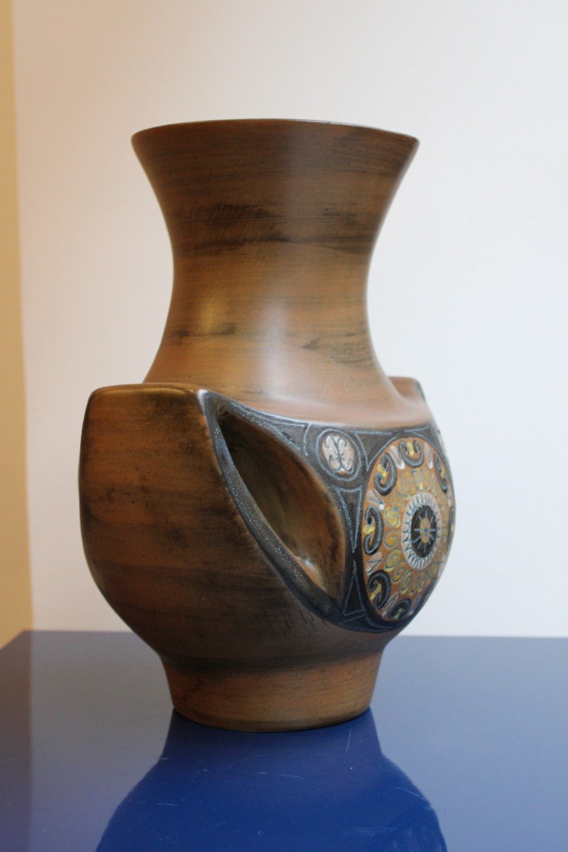 Vase En Céramique Par Jean De Lespinasse-photo-5