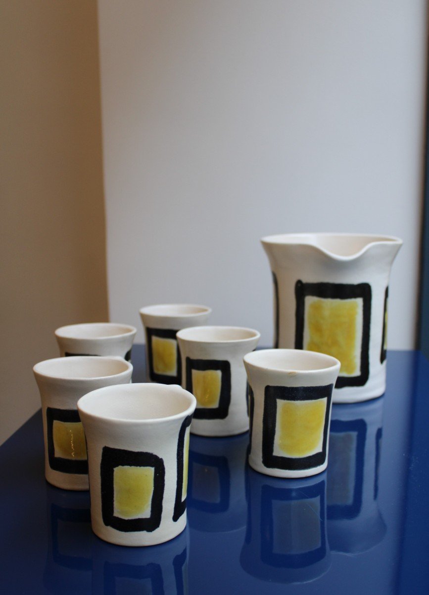 Ceramic Service Signed Jean And Robert Cloutier-photo-2