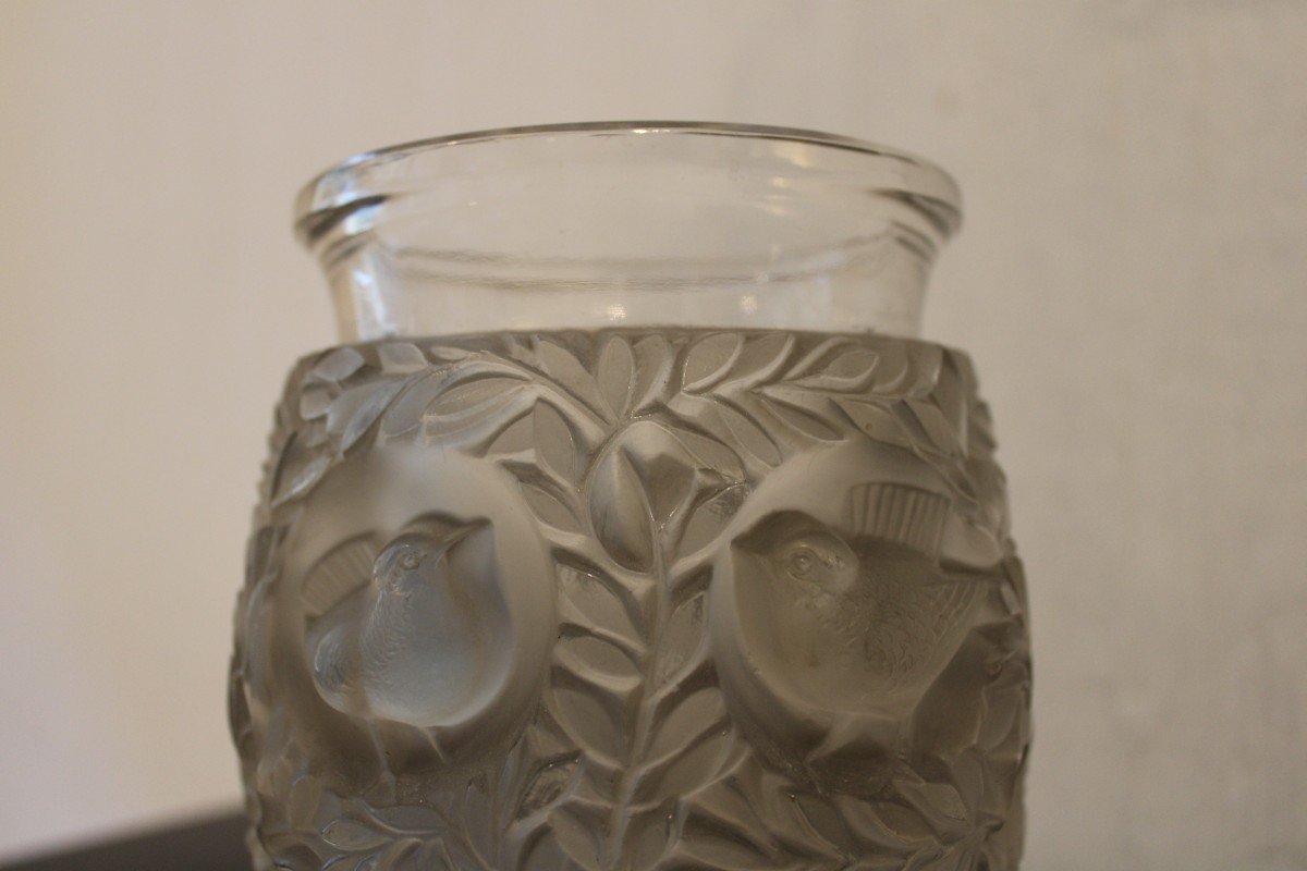 Vase ovoïde Lalique, modèle Bagatelle-photo-4