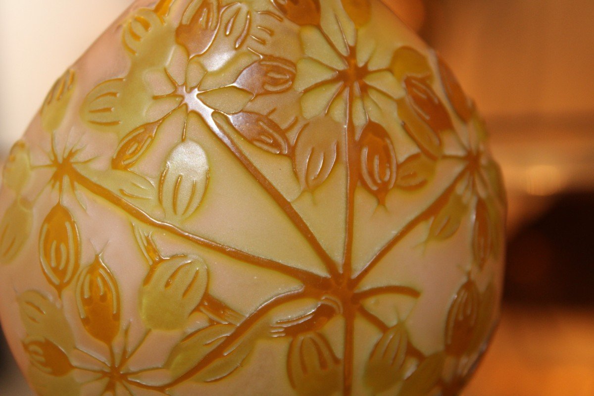 Soliflore Vase Signed Gallé, Art Nouveau-photo-6