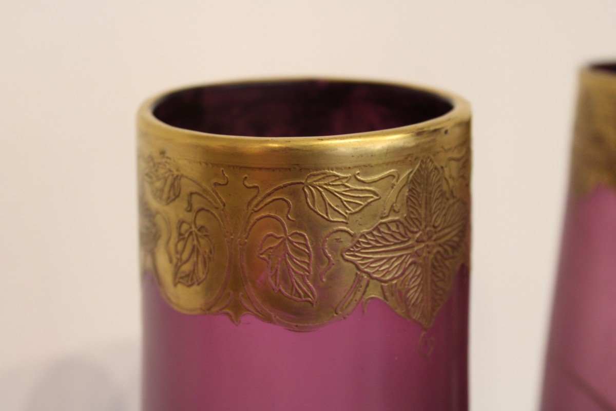 Paire De Vases Legras-photo-3