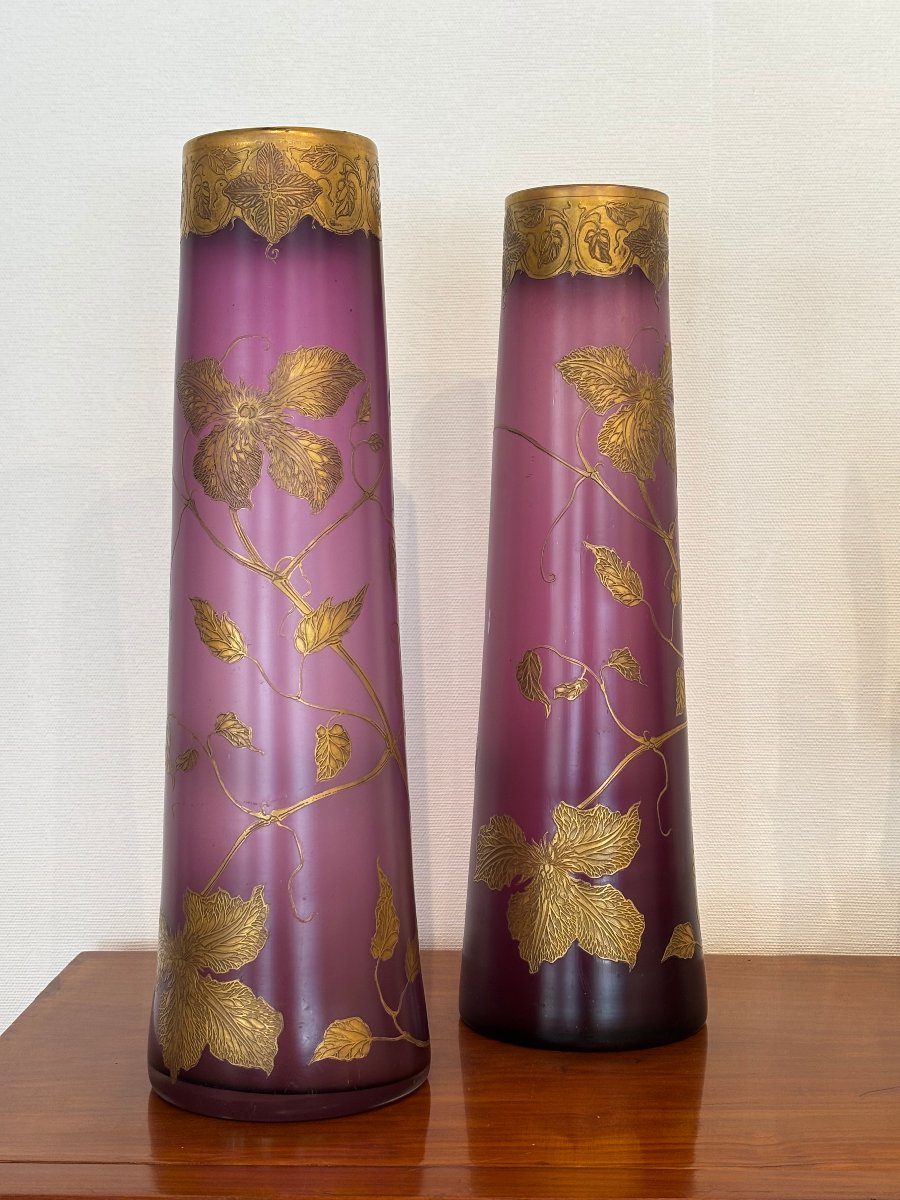Paire De Vases Legras-photo-2