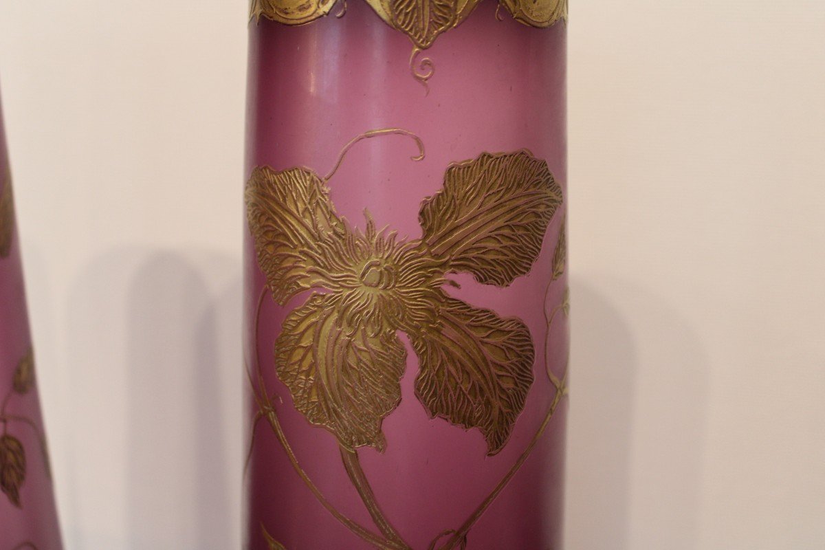 Paire De Vases Legras-photo-2
