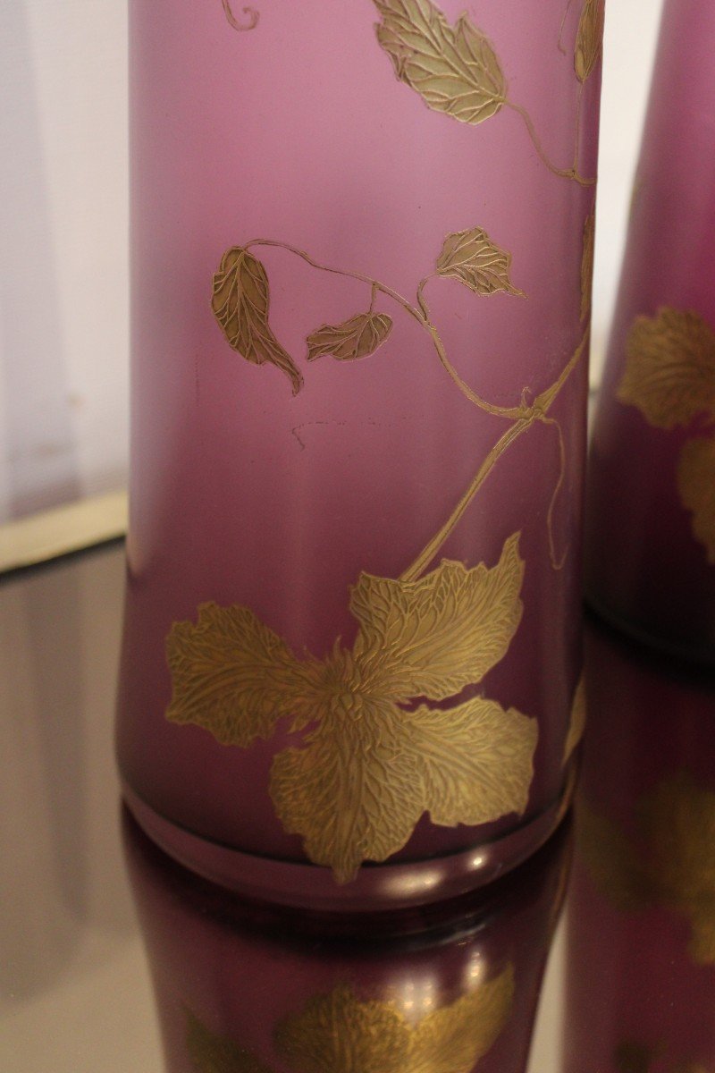 Paire De Vases Legras-photo-2