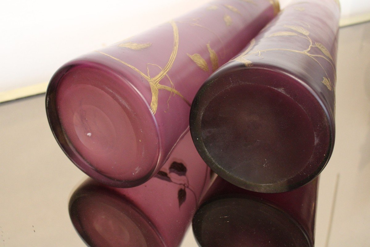 Paire De Vases Legras-photo-3