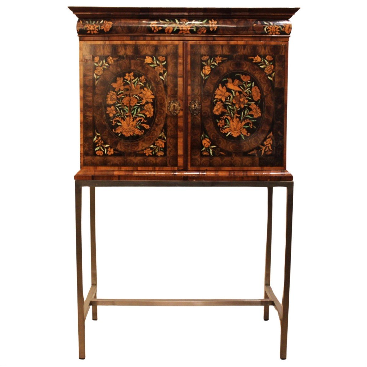 Marquetry Cabinet, Late 18th Century-photo-2