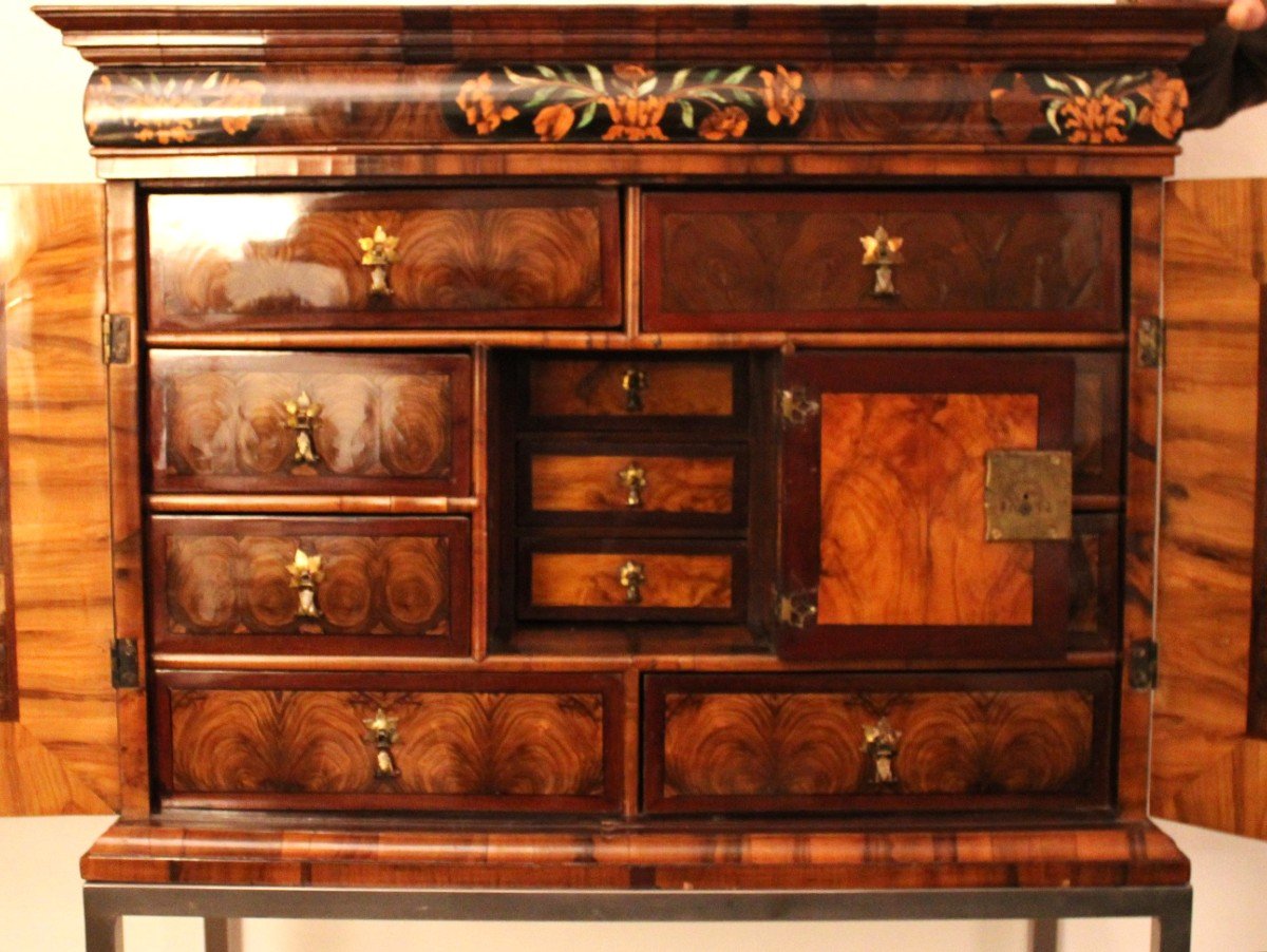 Marquetry Cabinet, Late 18th Century-photo-4