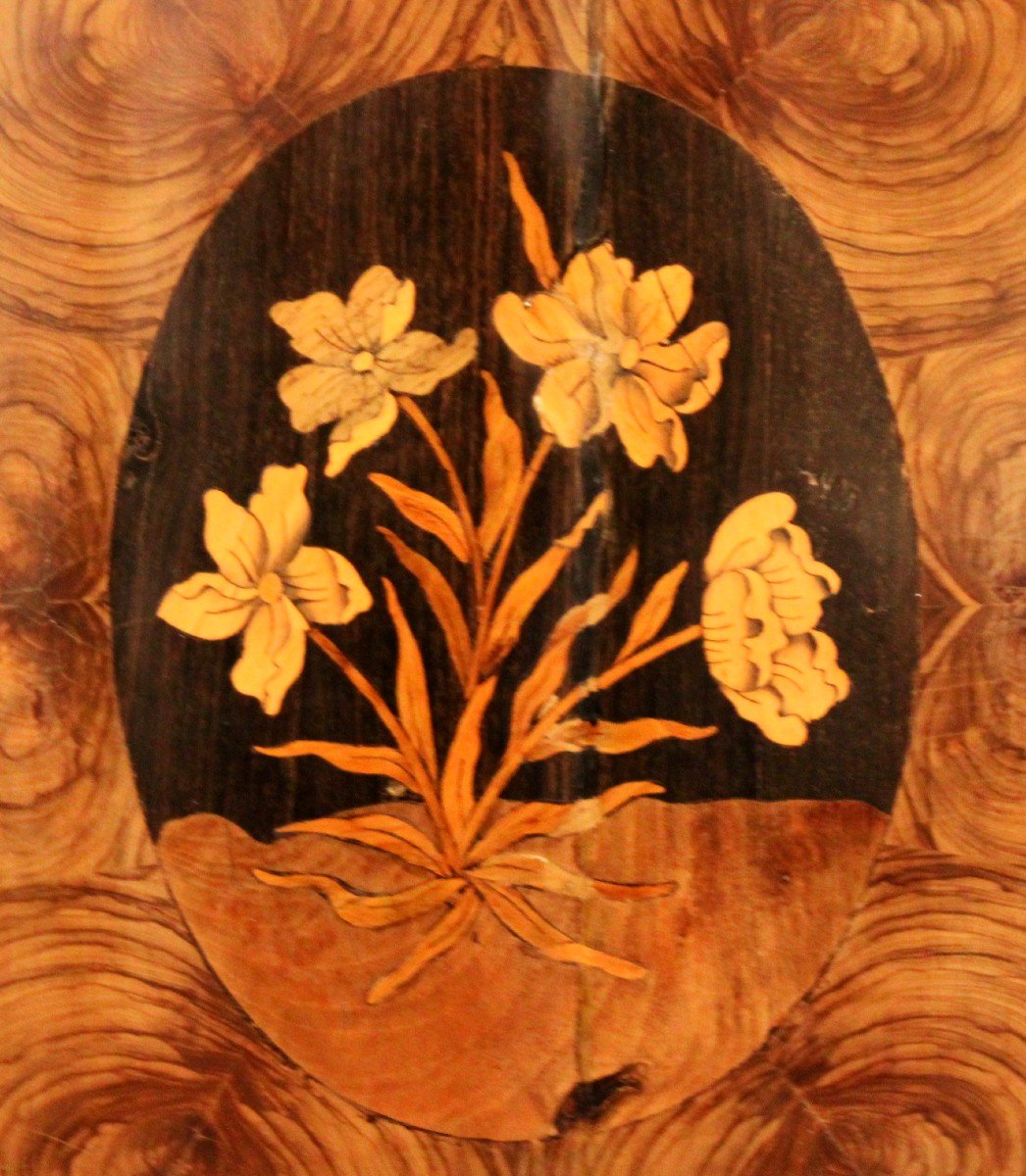 Marquetry Cabinet, Late 18th Century-photo-1