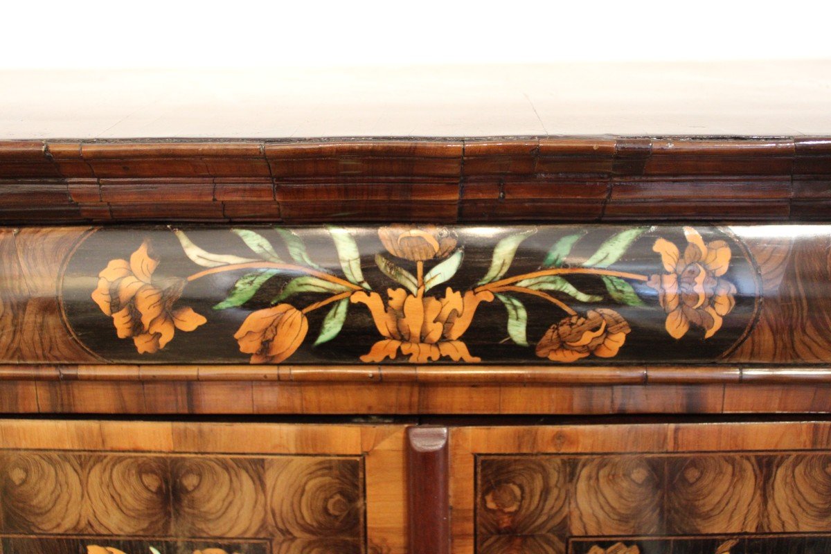 Marquetry Cabinet, Late 18th Century-photo-2