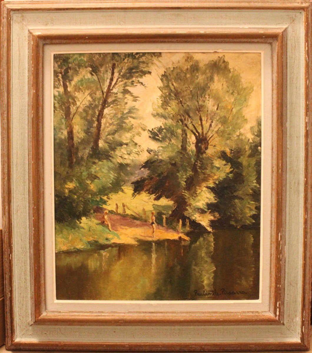 Huile sur toile, Paul-Emile Pissarro, XXème-photo-3