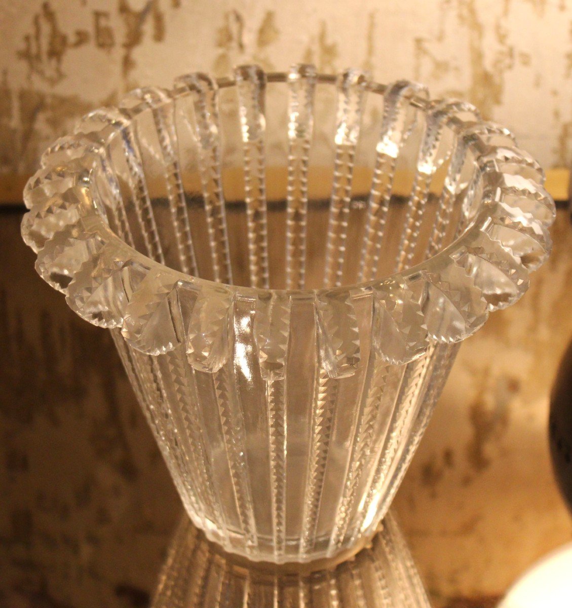 Vase En Cristal Lalique, XXème-photo-3