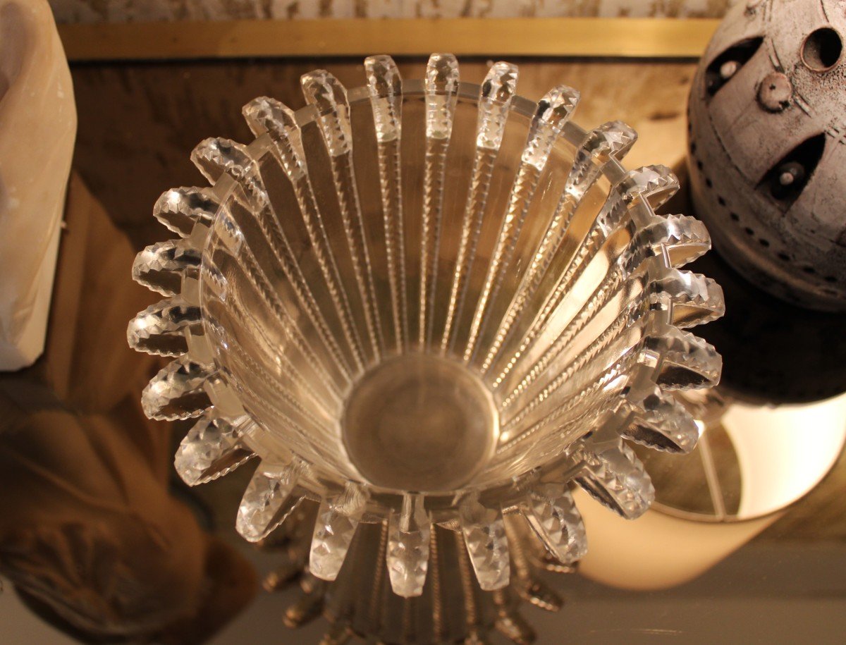Vase En Cristal Lalique, XXème-photo-1