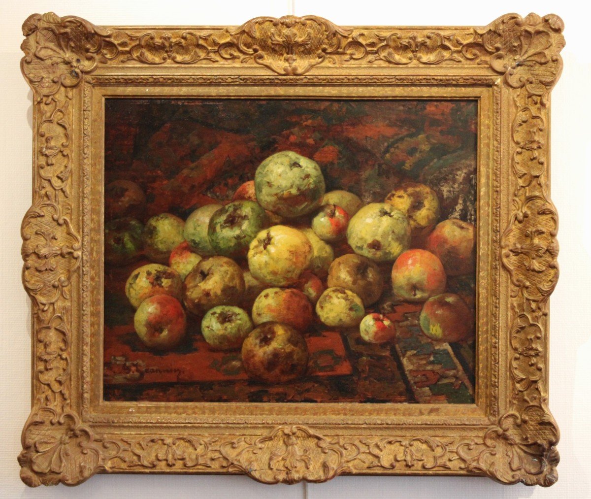 Huile Sur Toile, Nature Morte, Georges Jeannin, Fin XIXème-photo-3