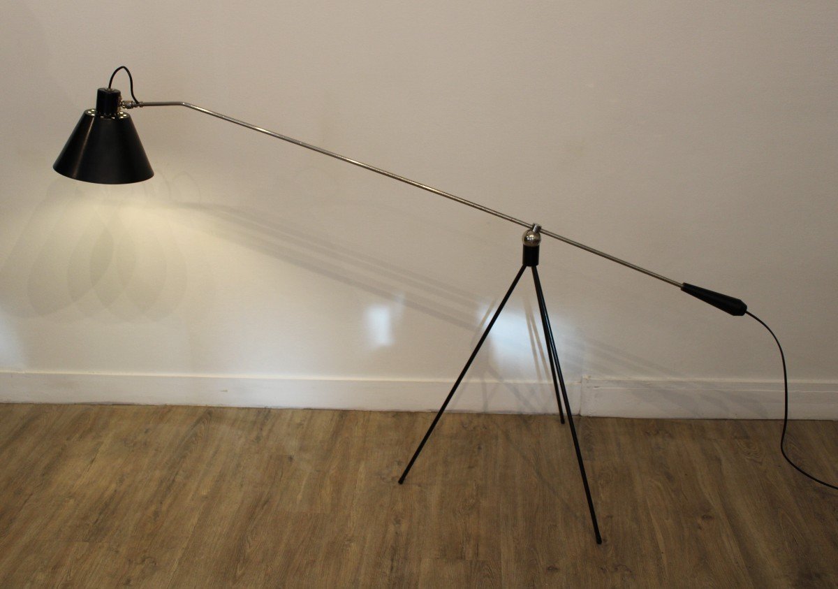 Lampadaire "Magneto" Par H. Fillekes Pour Artifort, Pays-bas, Années 50-photo-4