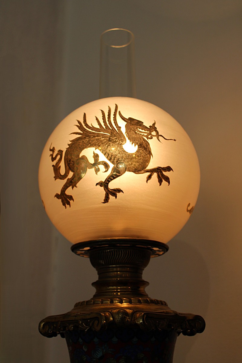 Paire de lampe à huile -photo-3