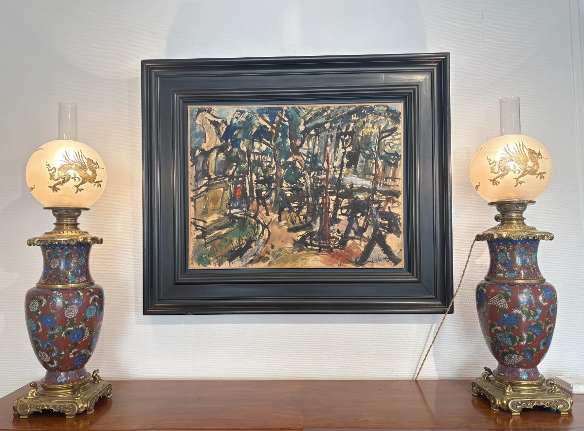 Paire de lampe à huile -photo-4