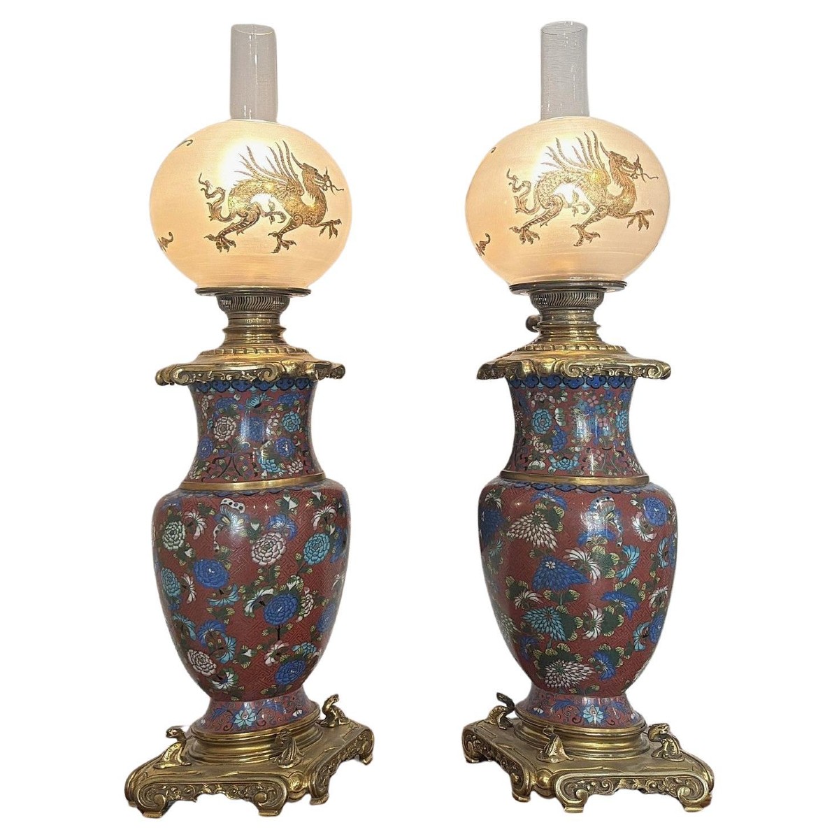 Paire de lampe à huile 