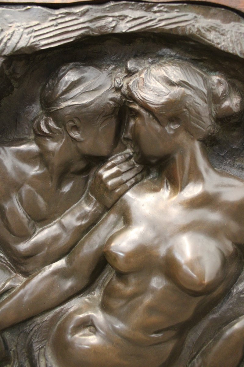 Bronze Bas-relief By Jef Lambeaux-photo-3