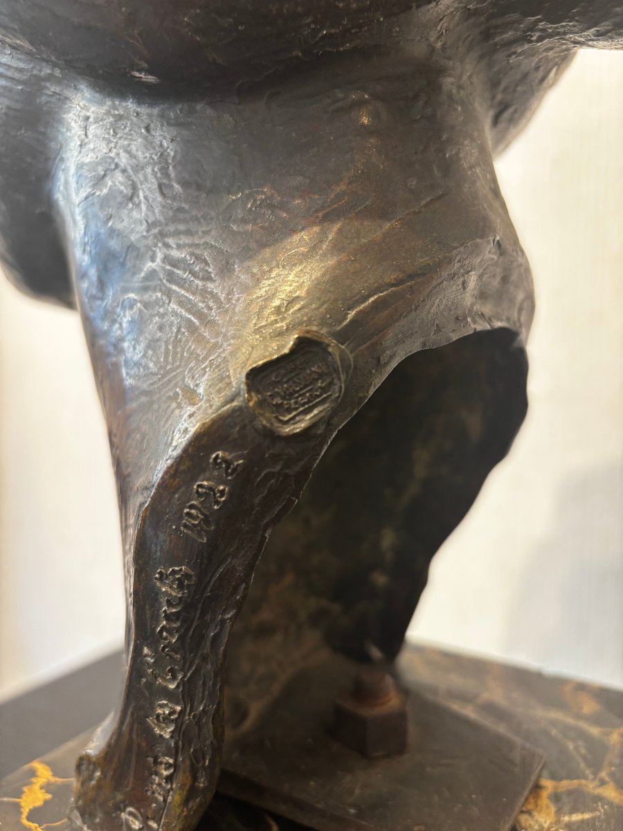 Bronze Portrait Of A Woman By Pierre Fournier Des Corats, Cast By Valsuani-photo-4