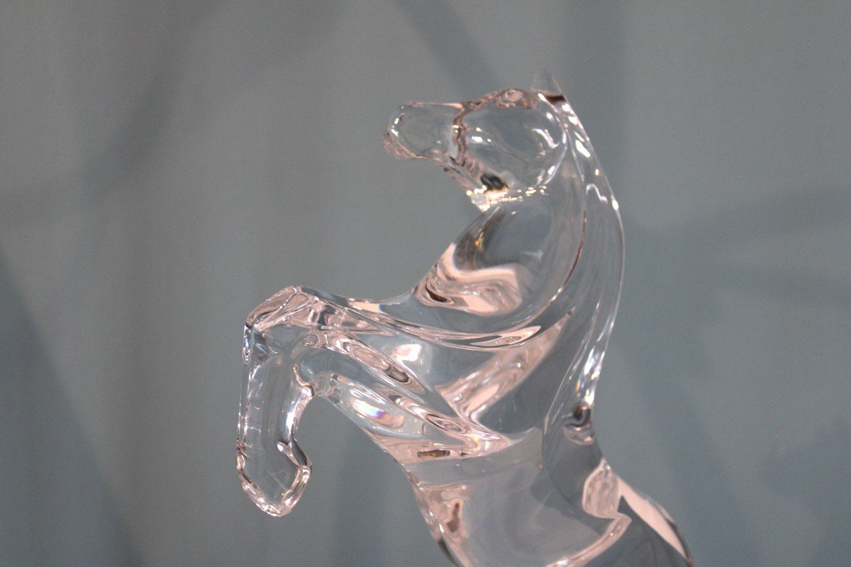 Sculpture Cheval En Cristal Daum  France-photo-4